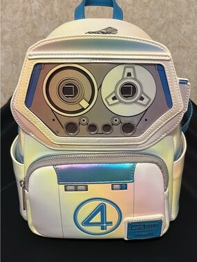 White Iridescent 'Fantastic Four' Mini Backpack